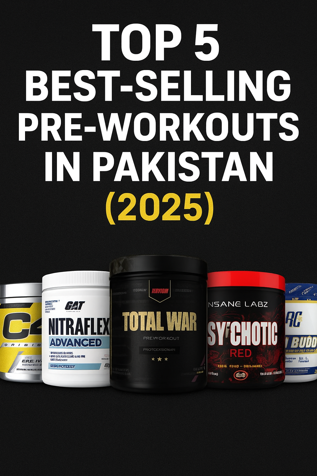 Top 5 Best-Selling Pre-Workouts in Pakistan (2025) — C4, Total War & More!