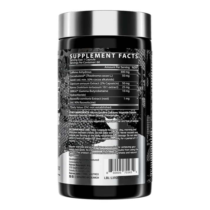 LIPO-6 HARDCORE (NEW) | 60 CAPS | NUTREX RESEARCH